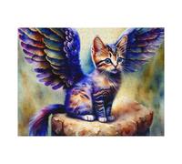Rompecabezas para Adultos1000pcs(52x38cm) Angel Cat Fantasy Art Print Rompecabezas para Adultos Juegos Relajantes Vacaciones En Casa Matar El Tiempo para Cumpleaños, Navidad 1000pcs(52x38cm)
