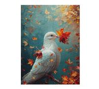 Rompecabezas para Adultos1000pcs(52x38cm) Autumn Leaf Dove Art Print Rompecabezas para Adolescentes Juegos Relajantes Regalos para Mujeres Regalos De Cumpleaños Únicos 1000pcs(52x38cm)