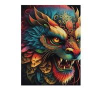 Rompecabezas para Adultos1000pcs(52x38cm) Colorful Dragon Illustration-1 Rompecabezas para Adultos Juegos Relajantes Pero Divertidos Y Humorísticos Desafiantes De Completar 1000pcs(52x38cm)