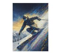 Rompecabezas para Adultos1000pcs(52x38cm) Dynamic Skiing Adventure -1 Rompecabezas para Adultos Juguete Decoración De Pared Corte De Precisión Actividades Divertidas En Casa 1000pcs(52x38cm)