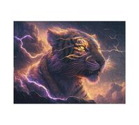 Rompecabezas para Adultos1000pcs(52x38cm) Electric Tiger Art Print Rompecabezas Juegos Relajantes Decoración Perfecta Cumpleaños Y Navidad 1000pcs(52x38cm)