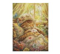 Rompecabezas para Adultos1000pcs(52x38cm) Garden Dreams Cute Cat Nap Rompecabezas para Adolescentes Juegos Relajantes Regalos para Mujeres Regalos De Cumpleaños Únicos 1000pcs(52x38cm)