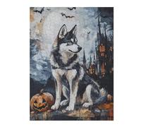 Rompecabezas para Adultos1000pcs(52x38cm) Halloween Wolf Painting Artwork-1 Rompecabezas para Adolescentes Juegos Relajantes Regalos para Mujeres Regalos De Cumpleaños Únicos 1000pcs(52x38cm)