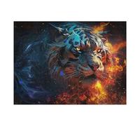 Rompecabezas para Adultos1000pcs(52x38cm) Mystical Flame Tiger Rompecabezas para Adultos Juegos Divertidos Pero Divertidos Y Humorísticos Actividades Divertidas En Casa 1000pcs(52x38cm)