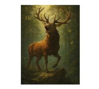 Rompecabezas para Adultos1000pcs(52x38cm) Roaring Stag in Forest Rompecabezas para Adultos Juegos Divertidos Pero Divertidos Y Humorísticos Actividades Divertidas En Casa 1000pcs(52x38cm)