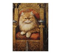 Rompecabezas para Adultos1000pcs(52x38cm) Royal Persian Cat Throne-14 Rompecabezas para Adultos Juguete Decoración De Pared Corte De Precisión Actividades Divertidas En Casa 1000pcs(52x38cm)