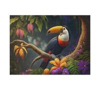 Rompecabezas para Adultos1000pcs(52x38cm) Toucan in Rain Forest Rompecabezas para Adultos Juegos Relajantes Vacaciones En Casa Matar El Tiempo para Cumpleaños, Navidad 1000pcs(52x38cm)