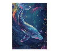 Rompecabezas para Adultos1000pcs(52x38cm) Whale Dreams in Colorful Ocean Rompecabezas para Adultos Juegos Relajantes Pero Divertidos Y Humorísticos Desafiantes De Completar 1000pcs(52x38cm)