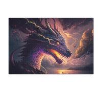 Rompecabezas para Adultos1000pcs(75x50cm) Dragon'S Roar Epic Fantasy Artwork Rompecabezas para Adultos Juguetes Antiestrés Carrera De Velocidad De Manos Ayuda A Ejercitar El Cerebro 1000pcs(75x50cm)