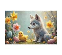 Rompecabezas para Adultos1000pcs(75x50cm) Easter Fox and Chick Scene Rompecabezas para Adultos Juguetes Antiestrés Carrera De Velocidad De Manos Ayuda A Ejercitar El Cerebro 1000pcs(75x50cm)