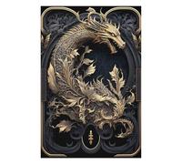 Rompecabezas para Adultos1000pcs(75x50cm) Emperor Golden Dragon Art Rompecabezas para Adultos Juguetes Antiestrés Carrera De Velocidad De Manos Ayuda A Ejercitar El Cerebro 1000pcs(75x50cm)