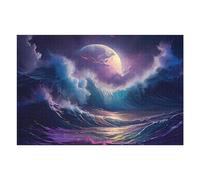Rompecabezas para Adultos1000pcs(75x50cm) Purple Moon and The Sea Rompecabezas para Adultos Juguetes Antiestrés Carrera De Velocidad De Manos Ayuda A Ejercitar El Cerebro 1000pcs(75x50cm)
