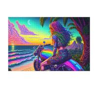 Rompecabezas para Adultos1000pcs(75x50cm) Rebel Ride by The Ocean Rompecabezas para Adultos Juegos Relajantes Vacaciones En Casa Matar El Tiempo para Cumpleaños, Navidad 1000pcs(75x50cm)