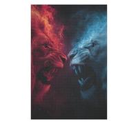 Rompecabezas para Adultos1000pcs(75x50cm) Red Vs Blue Lions Epic Face-Off Rompecabezas para Adultos Juegos Divertidos Carrera De Velocidad Manual Juego Desafiante Regalos 1000pcs(75x50cm)
