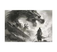 Rompecabezas para Adultos1000pcs(75x50cm) Samurai Warrior Dragon Rompecabezas para Adultos Juguetes Antiestrés Carrera De Velocidad De Manos Ayuda A Ejercitar El Cerebro 1000pcs(75x50cm)