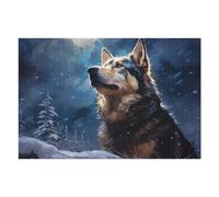 Rompecabezas para Adultos1000pcs(75x50cm) Siberian Husky in Snowy Forest Rompecabezas Juegos Relajantes Decoración Perfecta Cumpleaños Y Navidad 1000pcs(75x50cm)