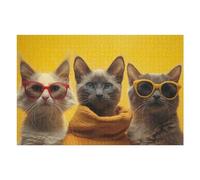 Rompecabezas para Adultos1000pcs(75x50cm) Three Cats Funny Animals Rompecabezas para Adultos Juegos Divertidos Pero Divertidos Y Humorísticos Actividades Divertidas En Casa 1000pcs(75x50cm)