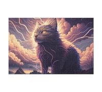 Rompecabezas para Adultos1000pcs(75x50cm) Thundering Cat Storms -1 Rompecabezas para Adultos Juego De Ingenio para La Diversión Familiar Regalos para Reducir El Estrés 1000pcs(75x50cm)