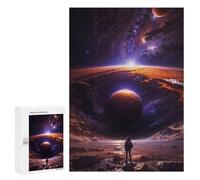Rompecabezas para Adultos300 PCS A Man Lost in The Cosmos Rompecabezas para Adultos Juguete Decoración De Pared Regalos para Mujeres Ayuda A Ejercitar El Cerebro 300 PCS