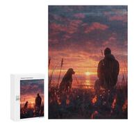 Rompecabezas para Adultos300 PCS A Man Thinking His Dog Rompecabezas para Adultos Juguete Decoración De Pared Desafío Difícil Cumpleaños Y Navidad 300 PCS