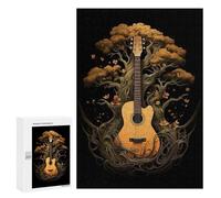 Rompecabezas para Adultos300 PCS Acoustic Guitar Tree Life Rompecabezas para Adultos Juegos Familiares Mejora La Memoria Cumpleaños Y Navidad 300 PCS