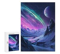Rompecabezas para Adultos300 PCS Alien Planet Aurora Landscape Rompecabezas para Adultos para La Diversión Familiar. Juguetes Educativos Y Desafiantes para Completar.