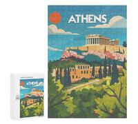 Rompecabezas para Adultos300 PCS Athens Acropolis View Rompecabezas para Adultos Juegos Familiares Mejora La Memoria Cumpleaños Y Navidad 300 PCS