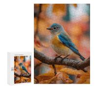 Rompecabezas para Adultos300 PCS Autumn Bluebird Perch Rompecabezas para Adultos para La Diversión Familiar. Juguetes Educativos Y Desafiantes para Completar.