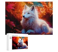 Rompecabezas para Adultos300 PCS Autumn Fox in Vibrant Leaves Rompecabezas para Adultos Juegos Divertidos Regalo De Cumpleaños Regalos De Cumpleaños 300 PCS