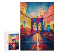 Rompecabezas para Adultos300 PCS Brooklyn Art Rompecabezas para Adultos Juguete Decoración De Pared Desafío Difícil Cumpleaños Y Navidad 300 PCS