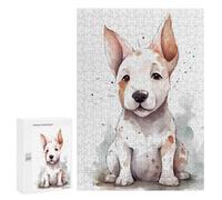 Rompecabezas para Adultos300 PCS Bull Terrier Cute Rompecabezas para Adultos Juguete Decoración De Pared Desafío Difícil Cumpleaños Y Navidad 300 PCS