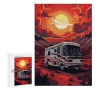 Rompecabezas para Adultos300 PCS Camper Van Sunset Adventure -1 Rompecabezas para Adolescentes para Diversión Familiar Desafío Educativo Regalos Y Cumpleaños Únicos 300 PCS