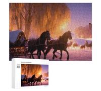 Rompecabezas para Adultos300 PCS Christmas Eve Sleigh Ride Rompecabezas De Juguete para Decoración De Pared Difícil Oferta Difícil como Regalo para Toda La Familia 300 PCS