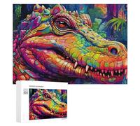 Rompecabezas para Adultos300 PCS Colorful Crocodile in The Jungle -1 Rompecabezas De Juguete para Decoración De Pared Difícil Oferta Difícil como Regalo para Toda La Familia 300 PCS