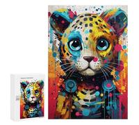 Rompecabezas para Adultos300 PCS Colorful Leopard Art Print-13 Rompecabezas para Adolescentes Juegos Relajantes para La Diversión Familiar Actividades Divertidas En Casa 300 PCS