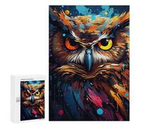 Rompecabezas para Adultos300 PCS Colorful Owl Portrait -2 Rompecabezas De Juguete para Decoración De Pared Difícil Oferta Difícil como Regalo para Toda La Familia 300 PCS