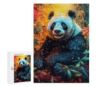 Rompecabezas para Adultos300 PCS Colorful Panda in Nature Rompecabezas para Adultos Juegos Familiares Análisis Y Lógica Reducción del Estrés Regalos 300 PCS