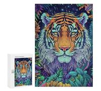 Rompecabezas para Adultos300 PCS Colorful Tiger Jungle Rompecabezas para Adultos Juegos Familiares Mejora La Memoria Cumpleaños Y Navidad 300 PCS