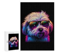 Rompecabezas para Adultos300 PCS Coton De Tulear Rompecabezas para Adultos Juguete Decoración De Pared Desafío Difícil Cumpleaños Y Navidad 300 PCS