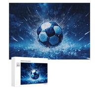 Rompecabezas para Adultos300 PCS Dynamic Soccer Ball in Action Rompecabezas para Adultos Juego De Ingenio Regalo De Cumpleaños para Cumpleaños, Navidad 300 PCS