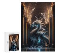 Rompecabezas para Adultos300 PCS Electric Dragon in Cathedral Rompecabezas para Adultos Juegos Divertidos Regalo De Cumpleaños Regalos De Cumpleaños 300 PCS