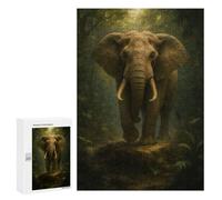 Rompecabezas para Adultos300 PCS Elephant in The Jungle Rompecabezas para Adultos Juego Práctico Decoración Cumpleaños 300 PCS
