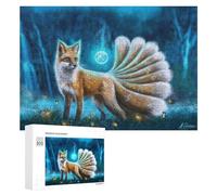 Rompecabezas para Adultos300 PCS Enchanted Fox in Mystical Forest Rompecabezas De Juguete para Decoración De Pared Difícil Oferta Difícil como Regalo para Toda La Familia 300 PCS