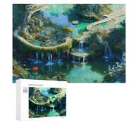 Rompecabezas para Adultos300 PCS Enchanted Labyrinth A Fantasy Landscape Rompecabezas para Adultos Juego De Ingenio Regalo De Cumpleaños para Cumpleaños, Navidad 300 PCS