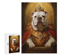 Rompecabezas para Adultos300 PCS English Bulldog The Pope Rompecabezas para Adolescentes Juego Práctico Regalos para Mujeres Regalos De Cumpleaños Únicos 300 PCS