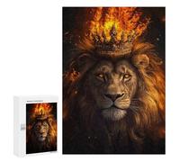 Rompecabezas para Adultos300 PCS Fiery Lion Rompecabezas para Adultos Juegos Divertidos Decoración De Pared Oferta como Regalos para Toda La Familia 300 PCS