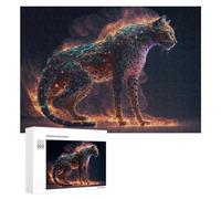 Rompecabezas para Adultos300 PCS Galactic Leopard Cosmic Artwork Rompecabezas De Juguete para Decoración De Pared Difícil Oferta Difícil como Regalo para Toda La Familia 300 PCS