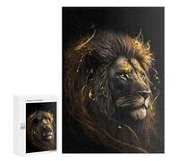 Rompecabezas para Adultos300 PCS Golden Majesty Lion's Glory Rompecabezas para Adultos Juego De Ingenio Regalo De Cumpleaños para Cumpleaños, Navidad 300 PCS