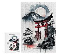 Rompecabezas para Adultos300 PCS Japanese Abstarct Ink Rompecabezas para Adultos Juguete Decoración De Pared Desafío Difícil Cumpleaños Y Navidad 300 PCS