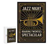 Rompecabezas para Adultos300 PCS Jazz Night Roaring Twenties Spectacular Poster Rompecabezas para Adultos Juegos Familiares Regalos para Mujeres Regalos De Cumpleaños Únicos 300 PCS